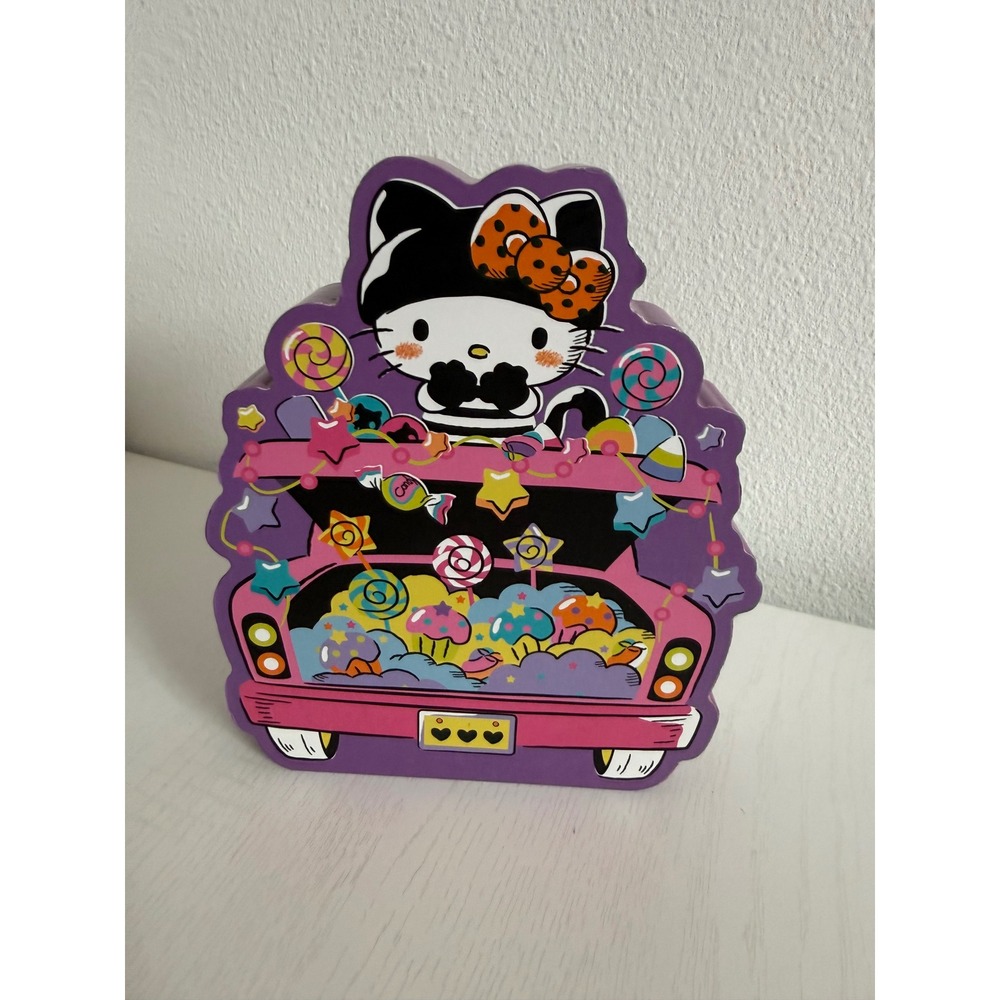 Hello Kitty Sanrio Silver Buffalo Purple Wood Wall Sign Candy Car Halloween 8"